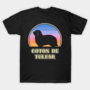 Coton de Tulear Vintage Sunset Dog T-Shirt